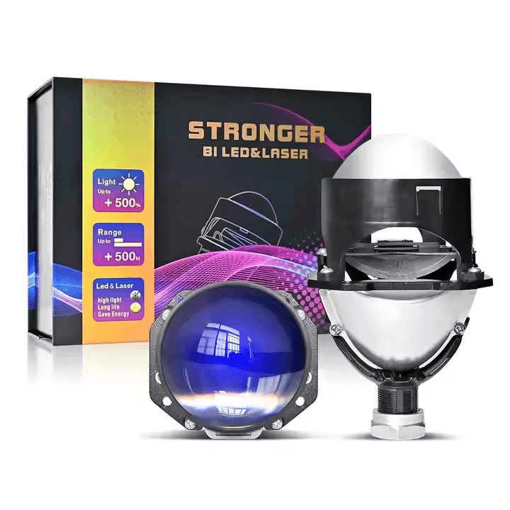 BELOAUTO 2.5" Bi-LED Projector Headlight - 6500K White Light , Non-Destructive Installation , Custom 6-Core Harness | B2B Bulk Order