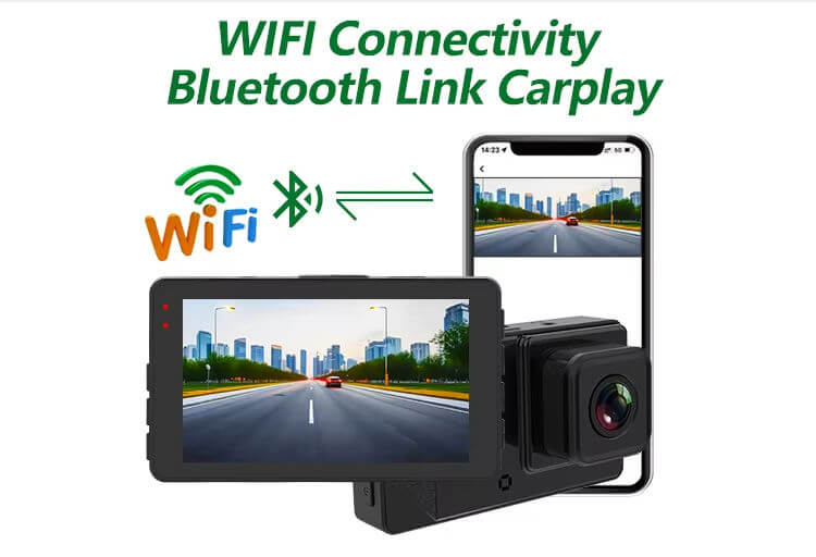BELOAUTO 3" HD Dual Channel Dash Cam - 4K Front + 1080P Rear, WiFi, Bluetooth, GPS | B2B Wholesale