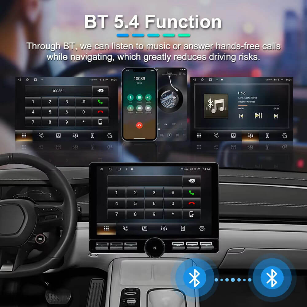 BELOAUTO OEM ODM 10.1" Piano-Key Car Head Unit Single Knobs Android Stereo Carplay Screen Multimedia System