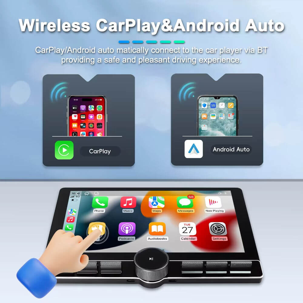BELOAUTO OEM ODM 10.1" Piano-Key Car Head Unit Single Knobs Android Stereo Carplay Screen Multimedia System