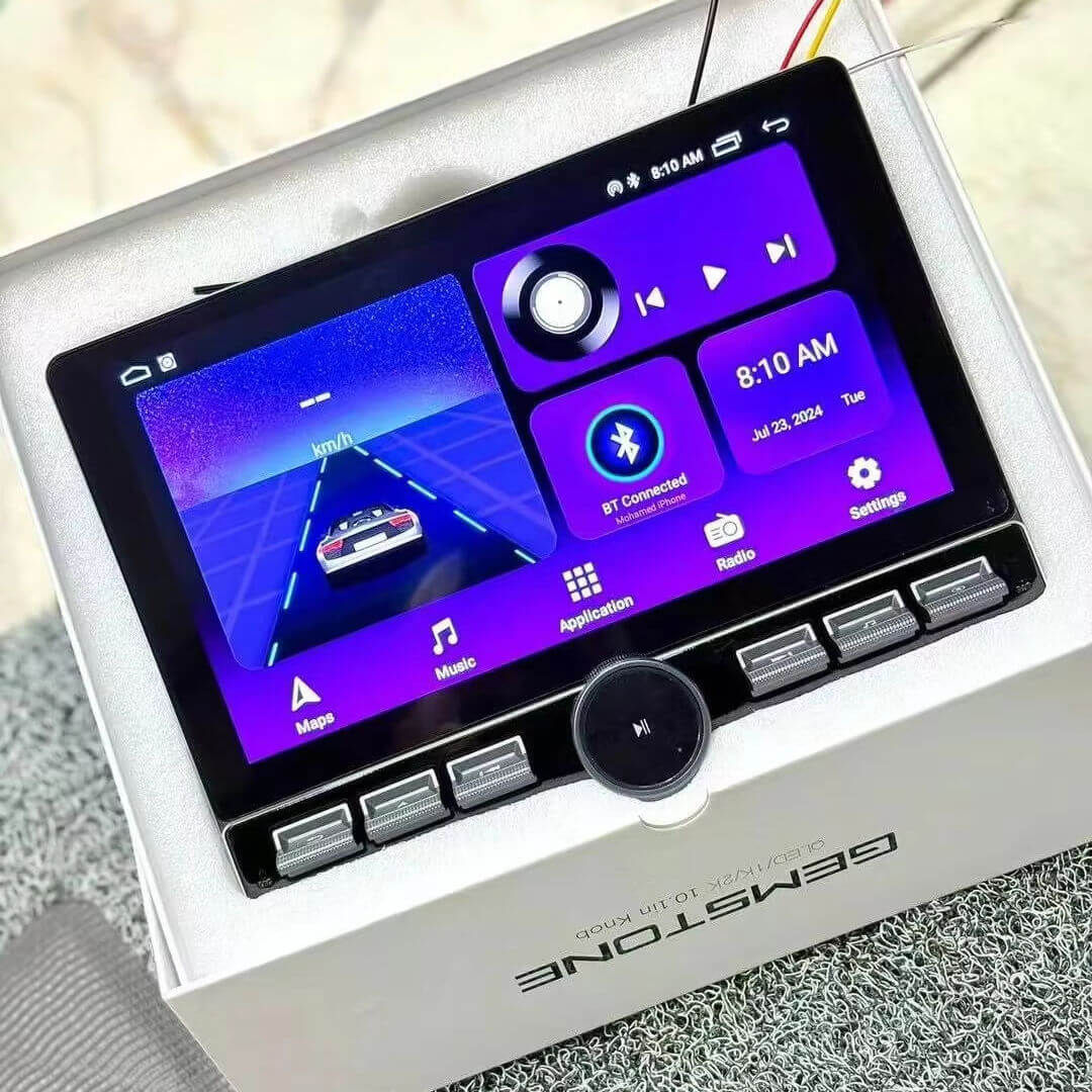 BELOAUTO OEM ODM 10.1" Piano-Key Car Head Unit Single Knobs Android Stereo Carplay Screen Multimedia System
