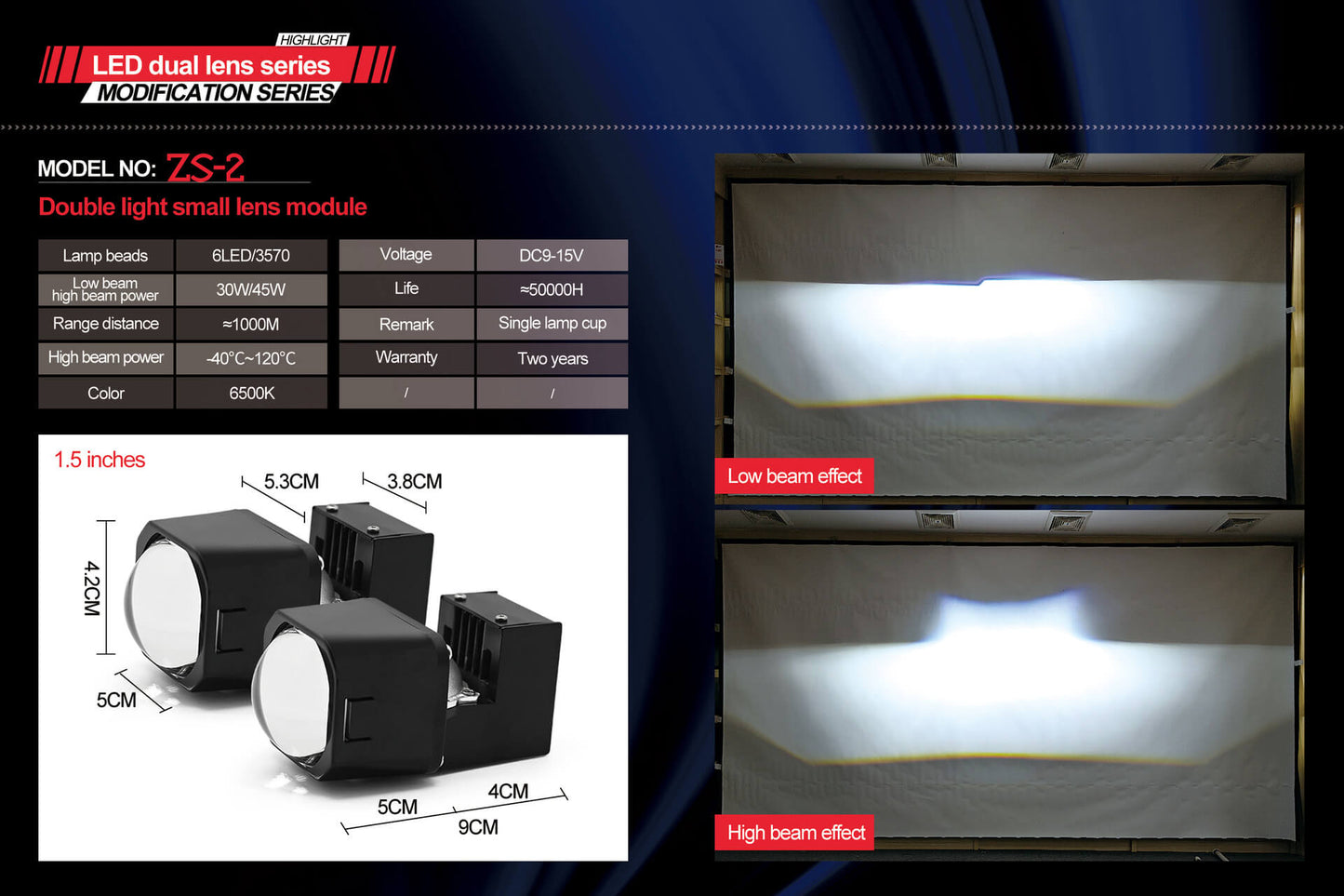 BELOAUTO 3" High-Penetration LED Projector Kit - 500% Brightness Boost, 6+3 HD Chips | B2B Wholesale