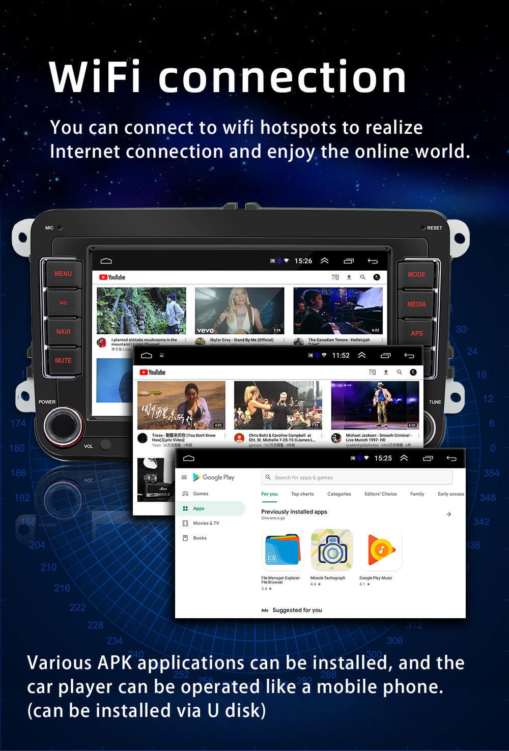 BELOAUTO 7" Android 13 Car Stereo for Volkswagen- Dual USB Ports, Plug & Play, B2B Wholesale