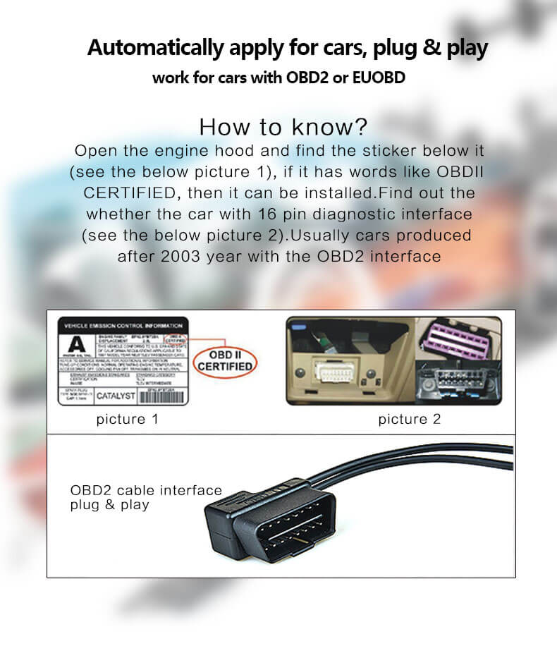 BELOAUTO 5.5'' OBD2 HUD Car Head up Display - LED Windshield Projector, Speed Voltage Alarm | OEM Custom