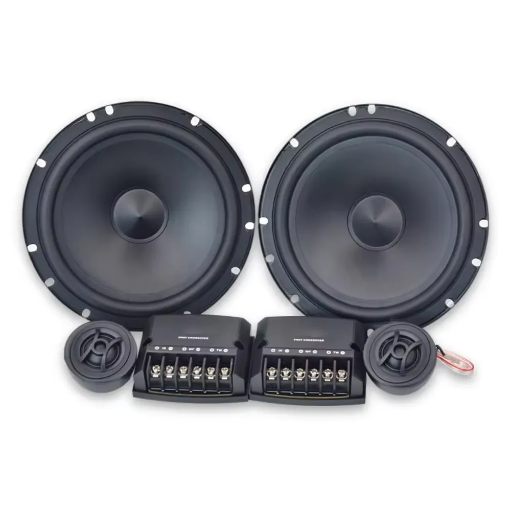 BELOAUTO 6.5" 180W 2-Way Component Speaker Set - Black Aluminum Frame, Upgrade Tweeters | Car Audio Wholesale