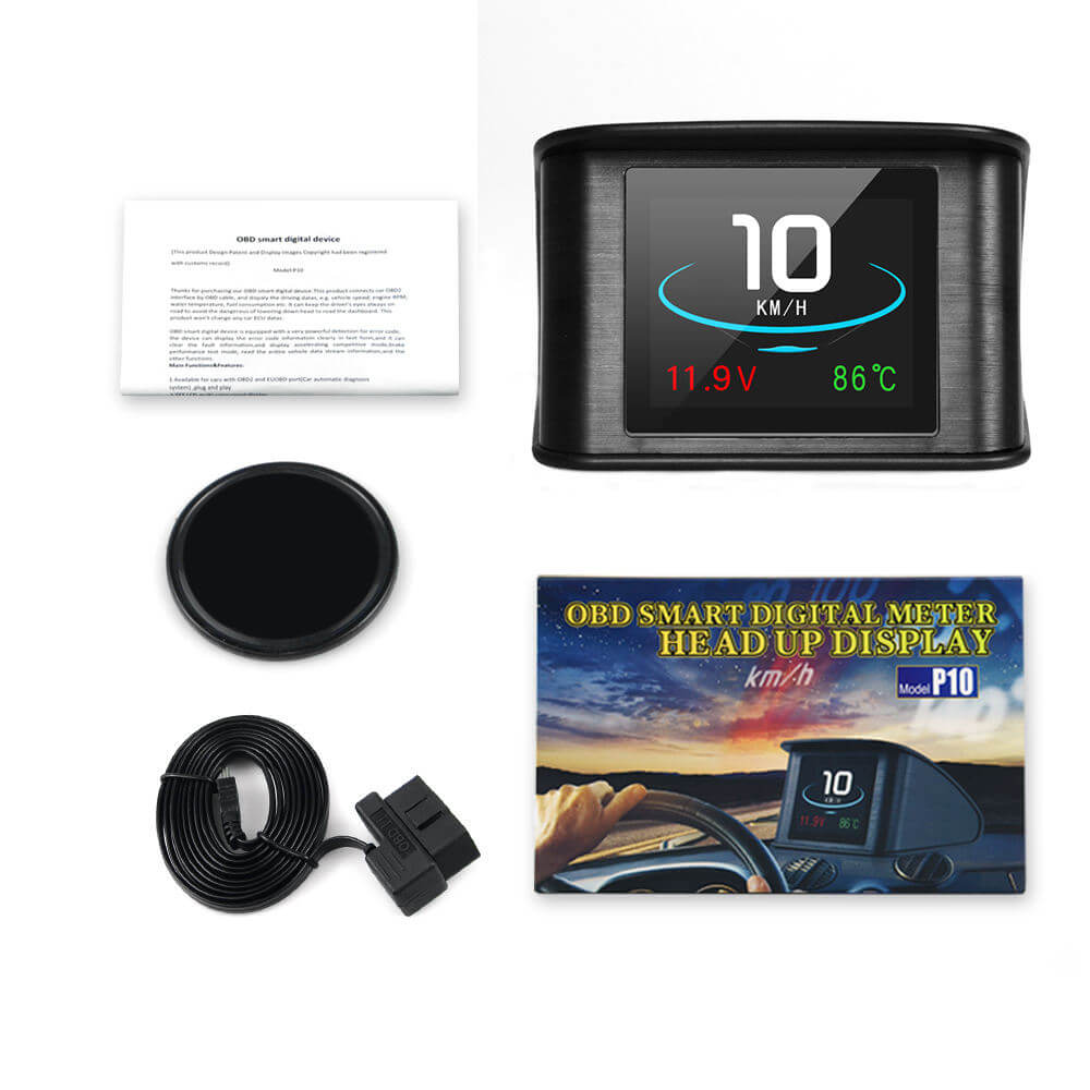 BELOAUTO 2.6" TFT Multi-Color OBD Smart HUD Display - Real-Time Driving Data, Universal Fit | Bulk Order