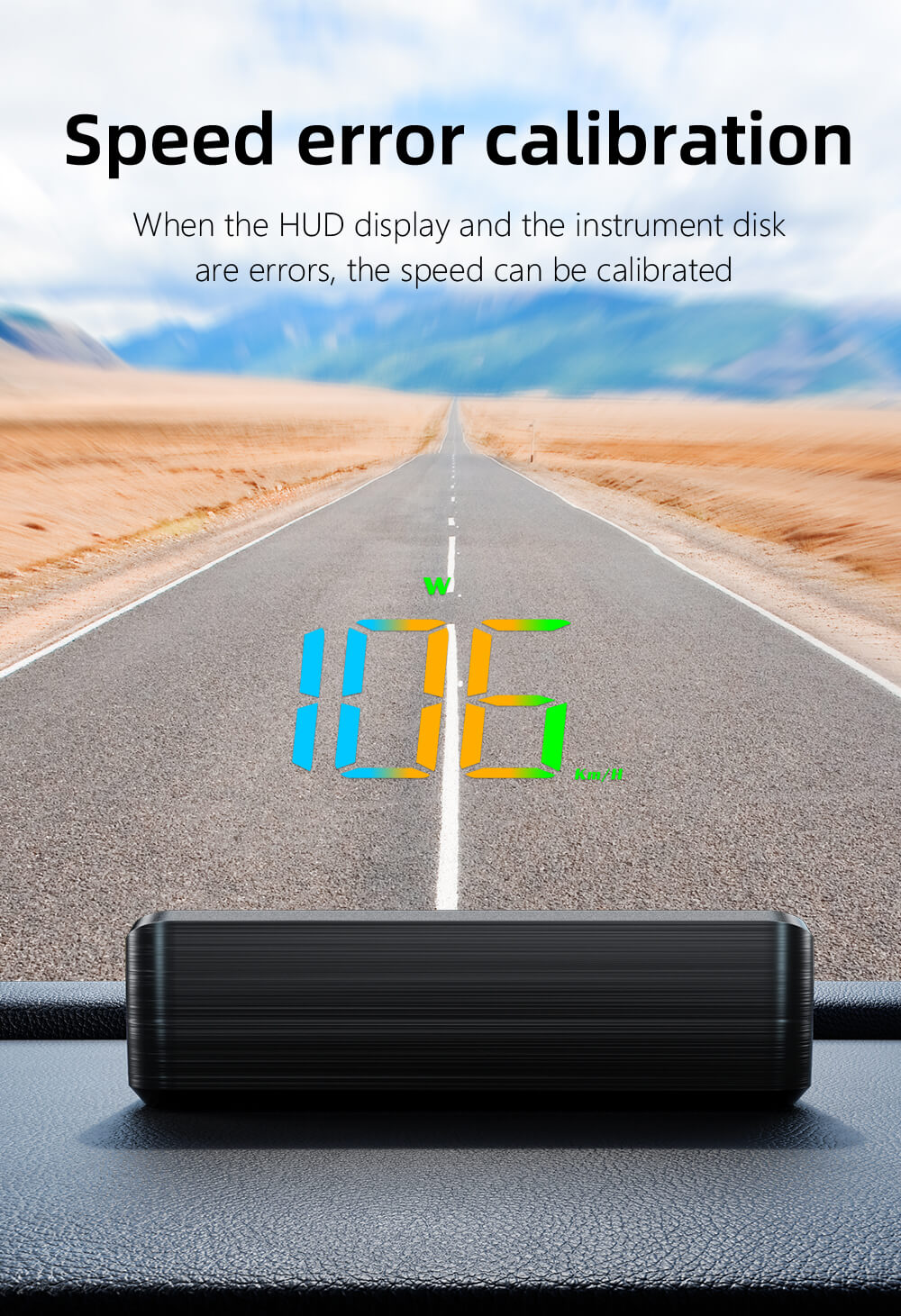 BELOAUTO USB Plug & Play Multi-Color HUD Projector - GPS+Beidou Dual Data, Speed Error Calibration | B2B Wholesale