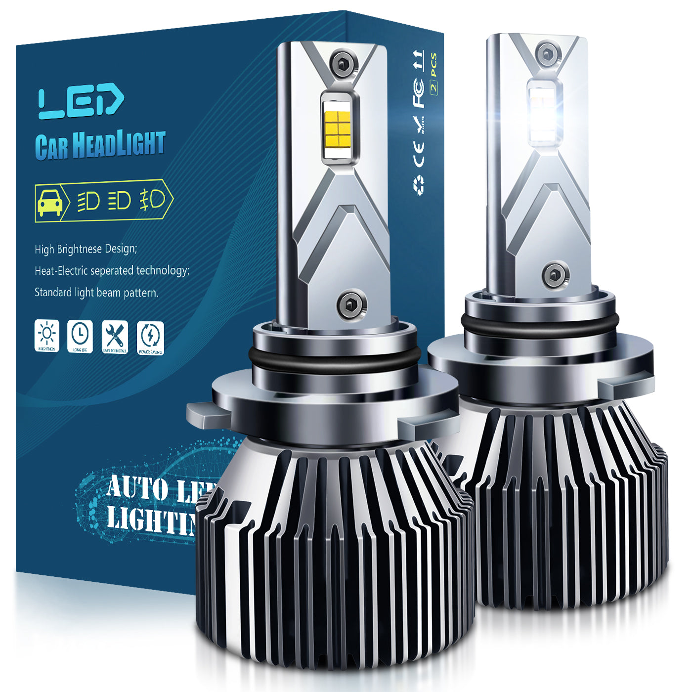 BELOAUTO 300w Car Led Headlight Bulb - IP68 Waterproof, 6000k,OEM,ODM | Bulk Order