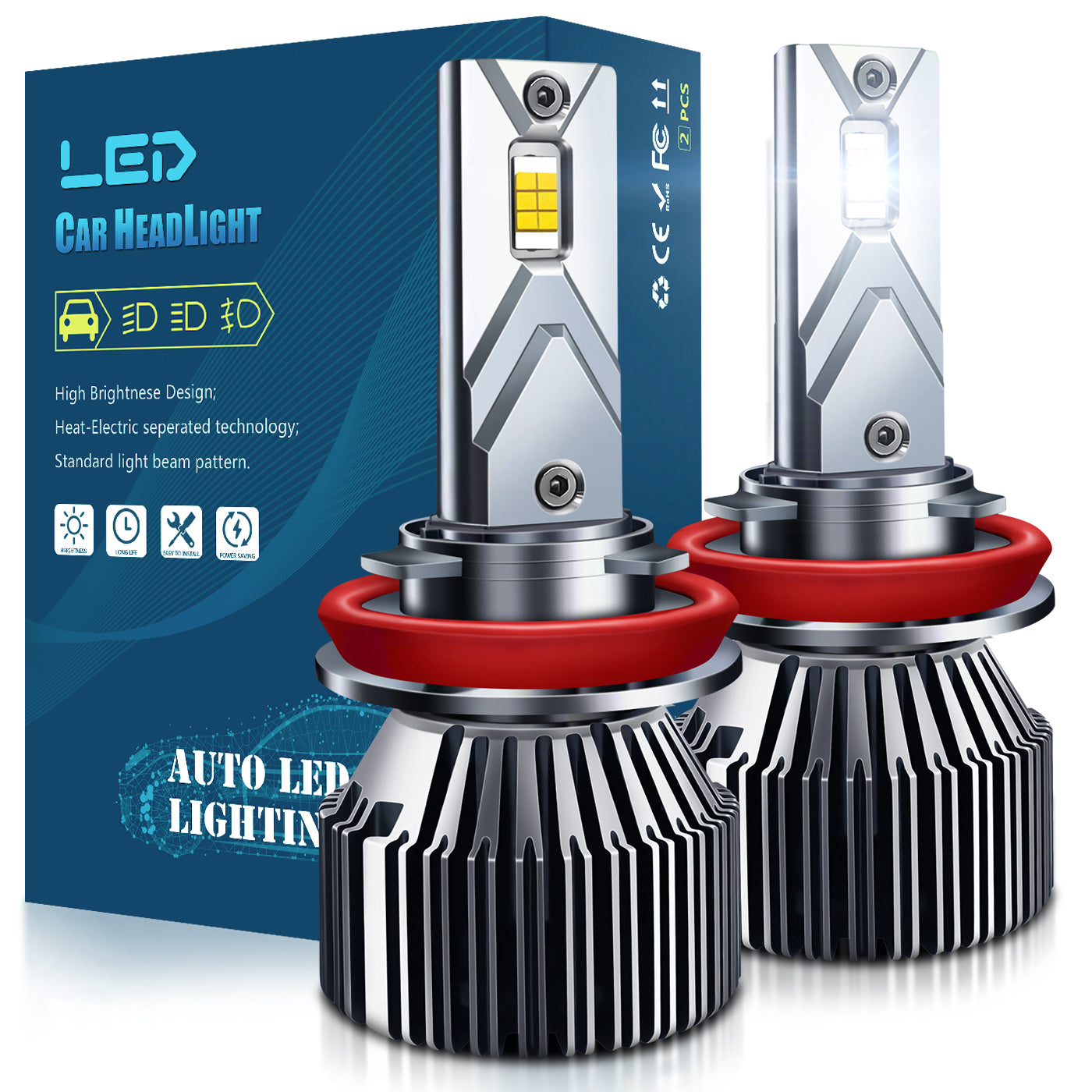 BELOAUTO 300w Car Led Headlight Bulb - IP68 Waterproof, 6000k,OEM,ODM | Bulk Order