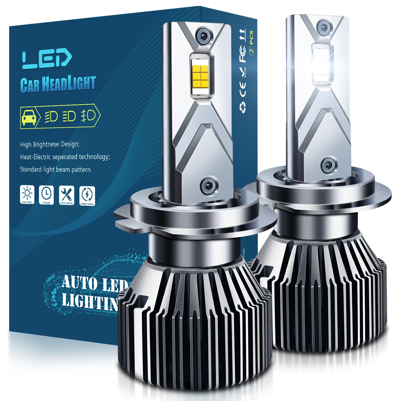 BELOAUTO 300w Car Led Headlight Bulb - IP68 Waterproof, 6000k,OEM,ODM | Bulk Order