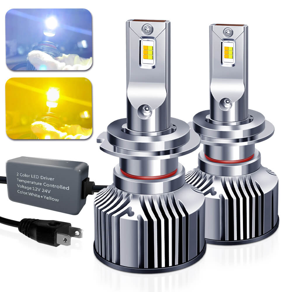 BELOAUTO 60w Dual color Car Led Headlight Bulb - IP68 Waterproof, 6000k,OEM,ODM | Bulk Order