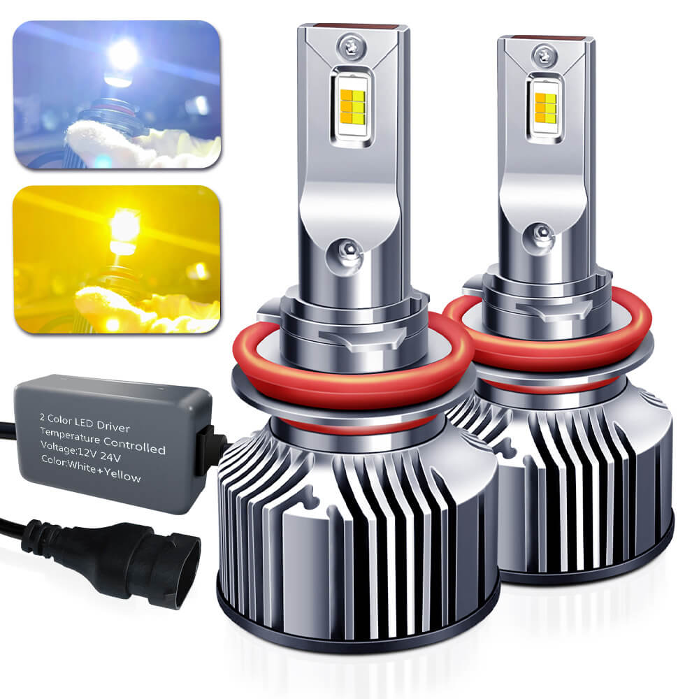 BELOAUTO 60w Dual color Car Led Headlight Bulb - IP68 Waterproof, 6000k,OEM,ODM | Bulk Order