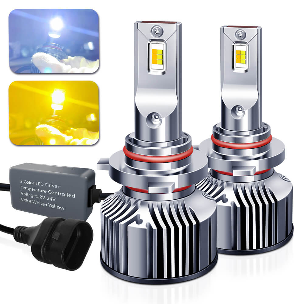 BELOAUTO 60w Dual color Car Led Headlight Bulb - IP68 Waterproof, 6000k,OEM,ODM | Bulk Order