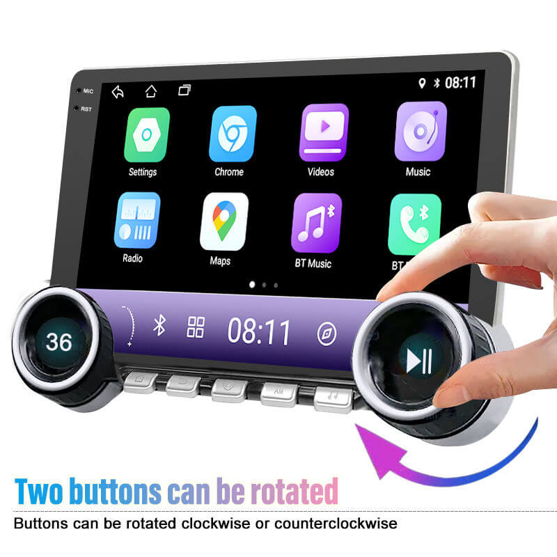BELOAUTO 10.1" 2K Android Car Stereo - Dual Piano Knobs, DSP Audio & 4G/WiFi with Wireless CarPlay