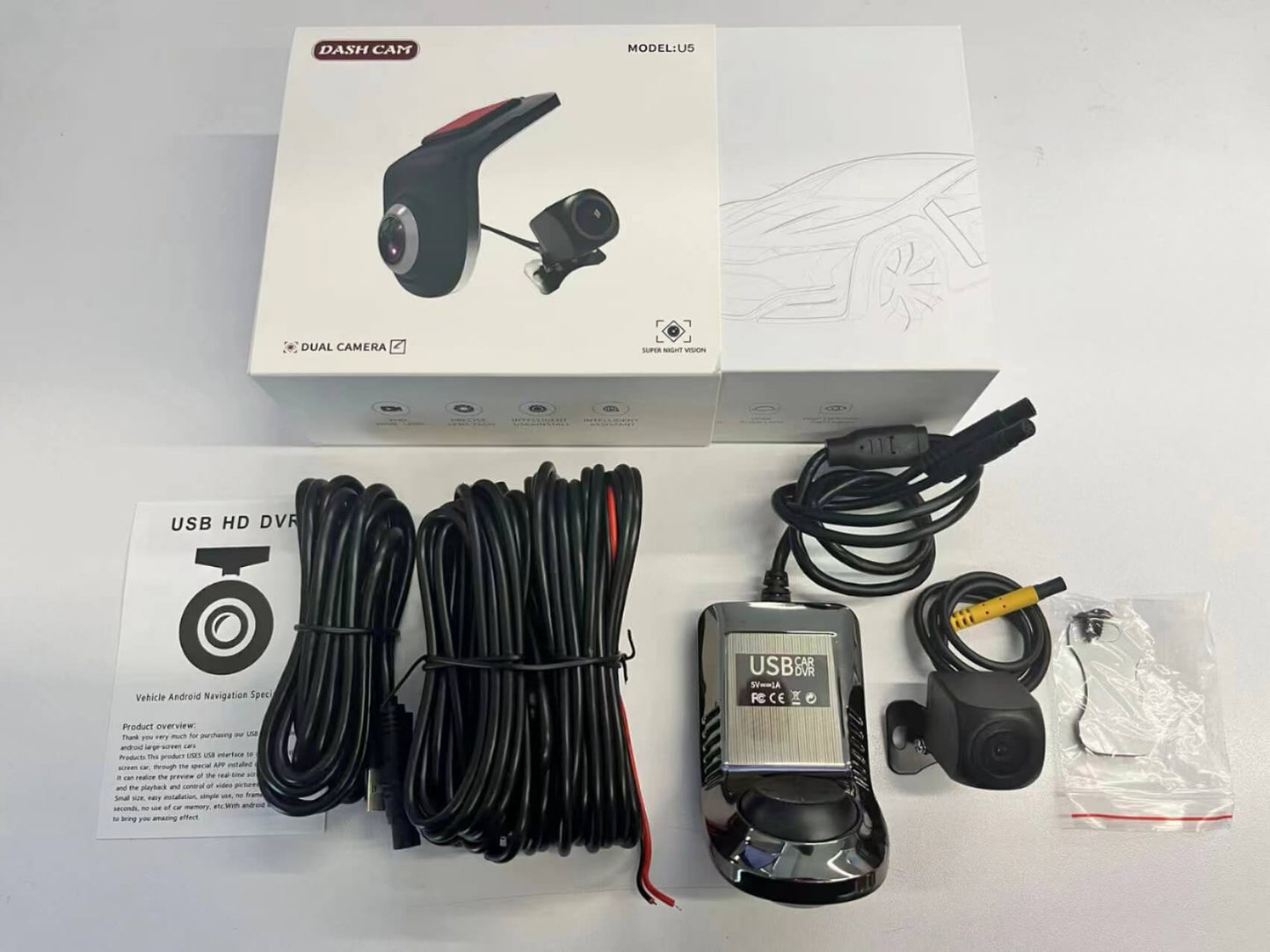 BELOAUTO 1080P ADAS Dash Cam Front & Rear - Collision Warning, Lane Departure & Night Vision