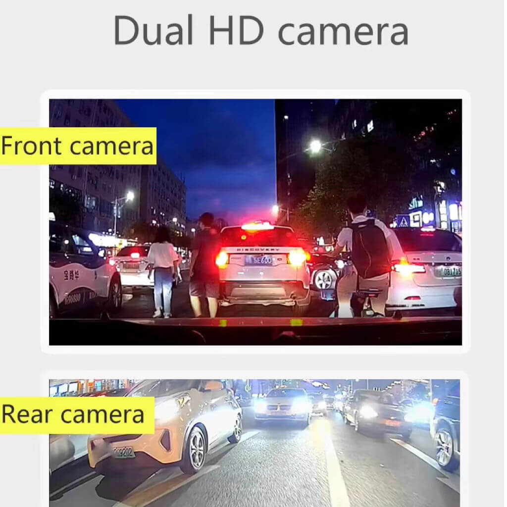 BELOAUTO 1080P ADAS Dash Cam Front & Rear - Collision Warning, Lane Departure & Night Vision