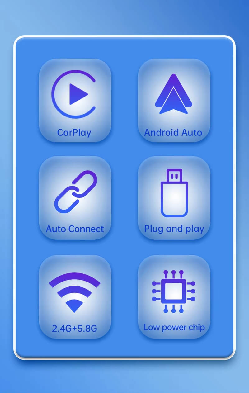 BELOAUTO BELOAUTO 2 in 1 Wireless CarPlay Adapter & Android Auto USB Adaptor - Dual Interface, Wired to Wireless | B2B Wholesale