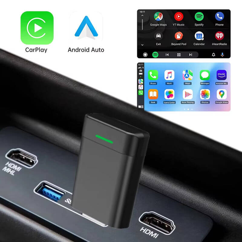 BELOAUTO 2-in-1 Wireless CarPlay & Android Auto Adapter - 2.4G+5.8G Dual Band WiFi, USB Plug | Bulk Order