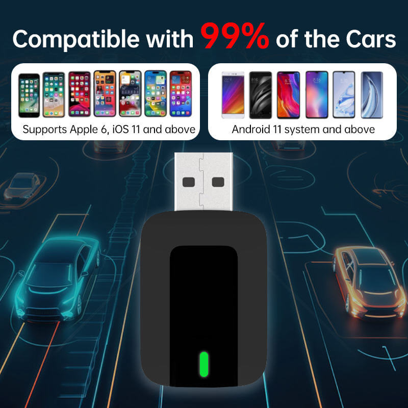 BELOAUTO Wireless CarPlay Android Auto USB Adaptor - Dual System 2 in 1, Original Vehicle Operation | B2B Wholesale