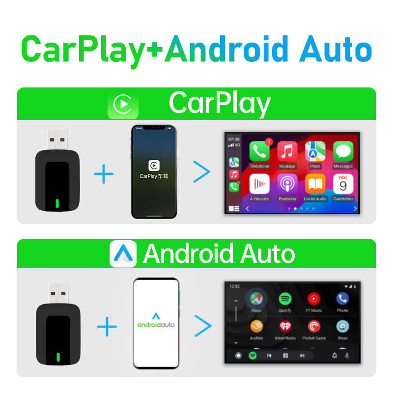 BELOAUTO Wireless CarPlay Android Auto USB Adaptor - Dual System 2 in 1, Original Vehicle Operation | B2B Wholesale