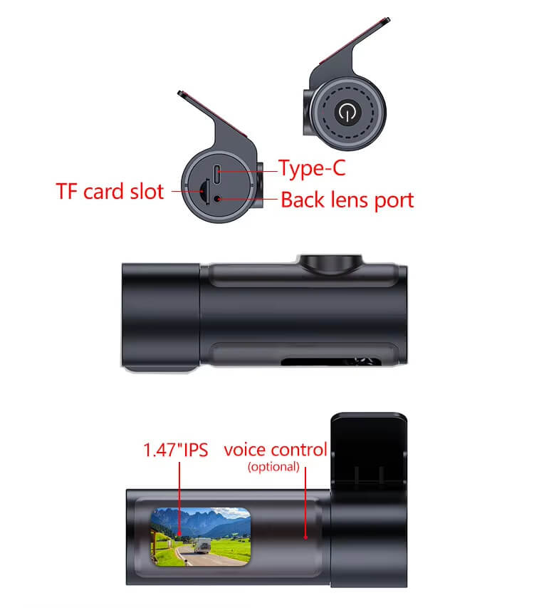 BELOAUTO 4K+1080P 1.47"IPS WiFi Dash Cam - Dual Recording, Loop Recording, Parking Mode & App Control
