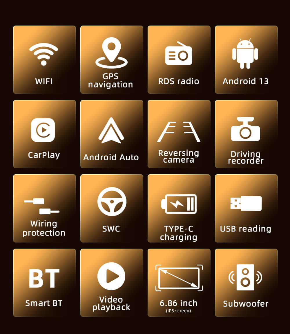 BELOAUTO 6.86" Android 13 Universal Car Radio-Type-C + USB Ports, Fast Charging | Wholesale Pricelist