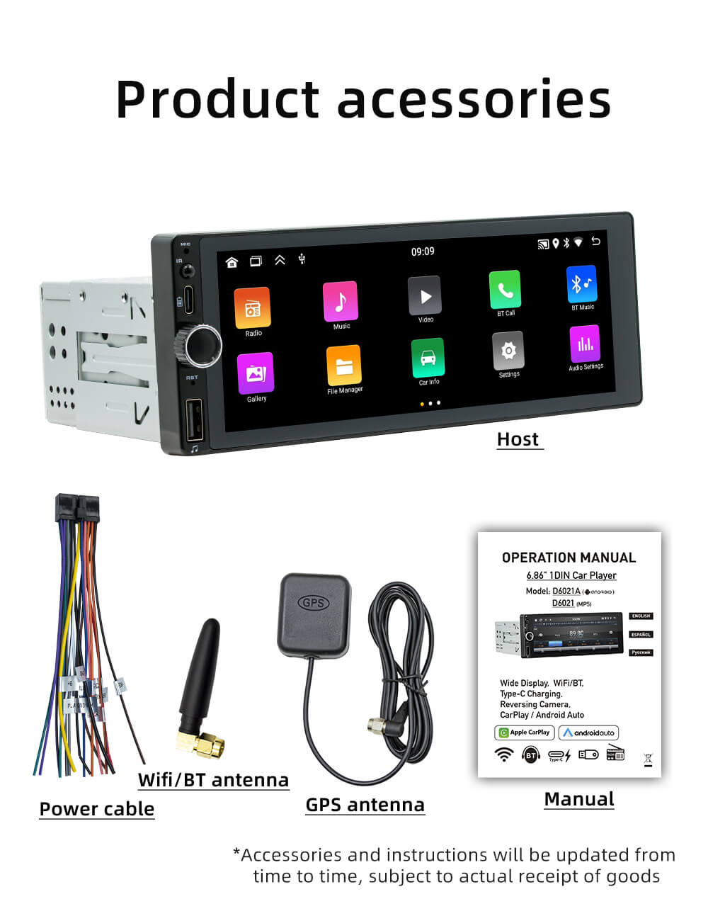 BELOAUTO 6.86" Android 13 Universal Car Radio-Type-C + USB Ports, Fast Charging | Wholesale Pricelist