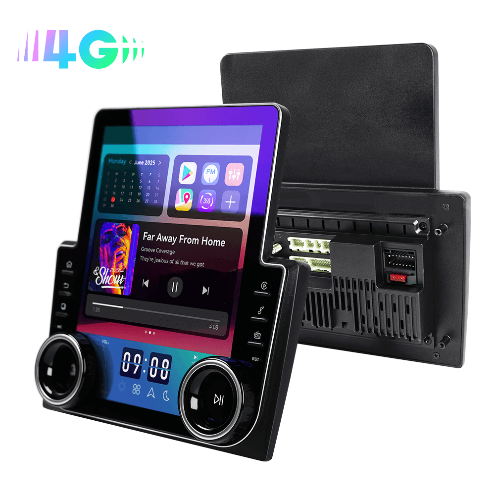 BELOAUTO Diamond 9.7" 2K Vertical Android Stereo - DSP Audio, 4G LTE & Active Cooling with Wireless CarPlay