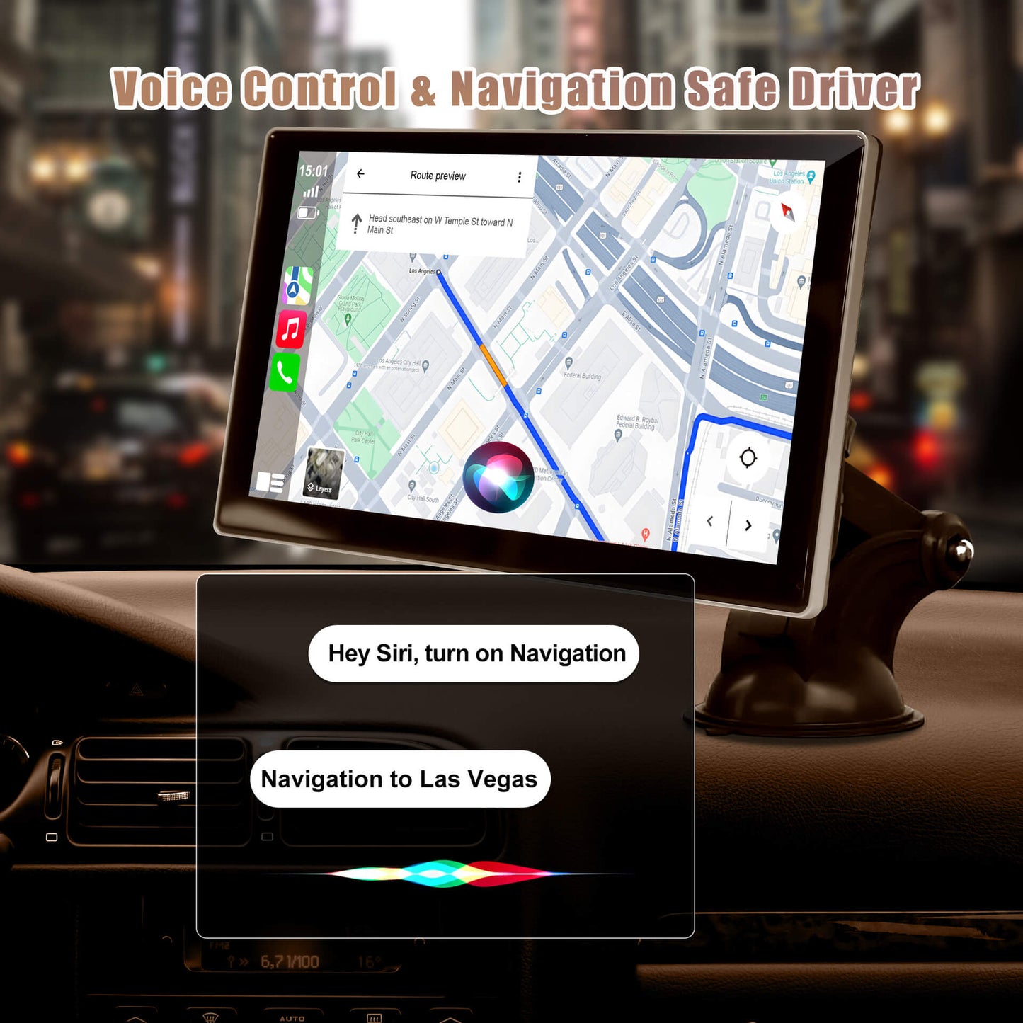 BELOAUTO 9" 2K Smart DVR Display - Dual Recording, Wireless CarPlay/AA & Reverse Camera in One Unit