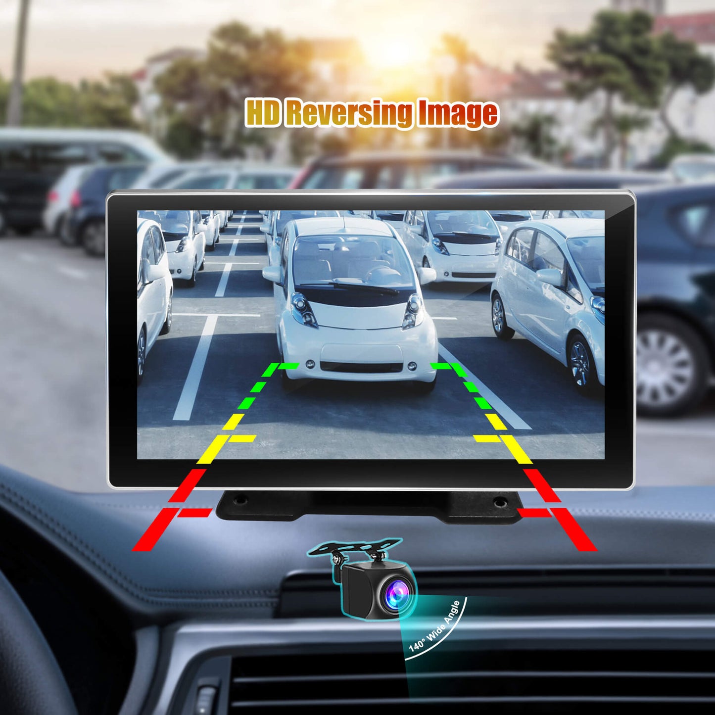 BELOAUTO 9" 2K Smart DVR Display - Dual Recording, Wireless CarPlay/AA & Reverse Camera in One Unit
