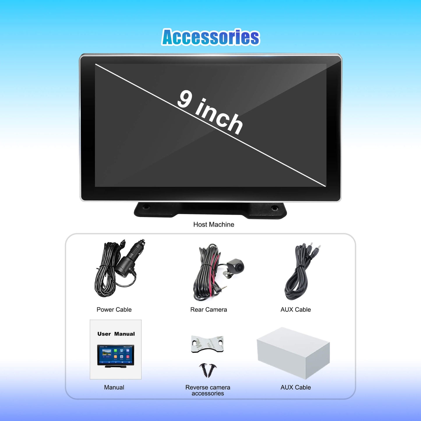 BELOAUTO 9" 2K Smart DVR Display - Dual Recording, Wireless CarPlay/AA & Reverse Camera in One Unit