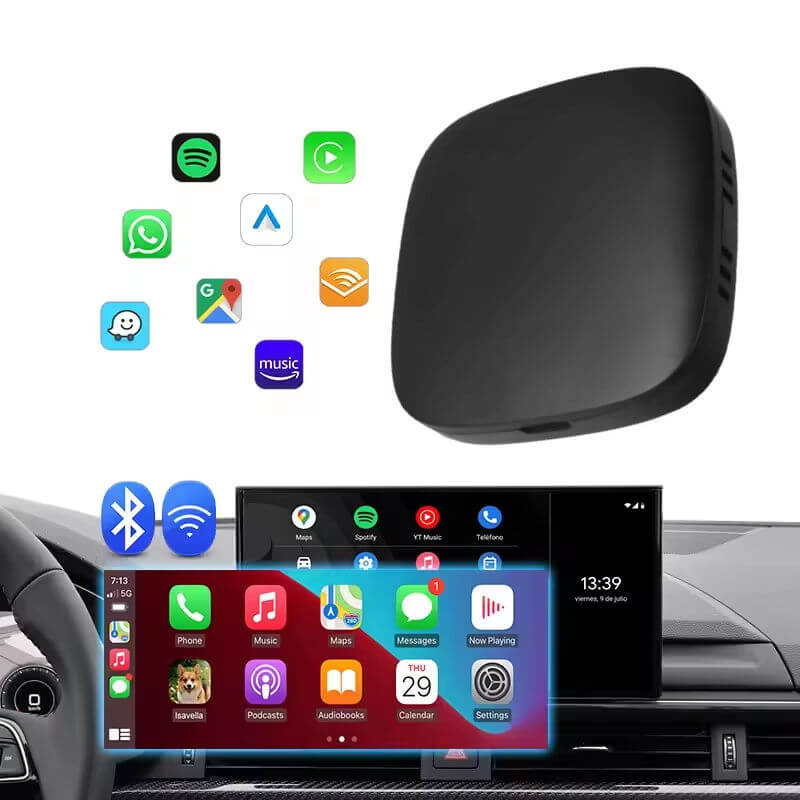 BELOAUTO Android to Wireless CarPlay Adapter Box - 5G WiFi, Plug & Play, Supports YouTube and Google