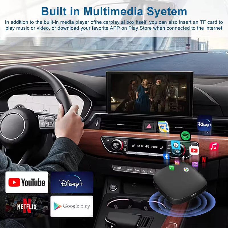 BELOAUTO Android to Wireless CarPlay Adapter Box - 5G WiFi, Plug & Play, Supports YouTube and Google