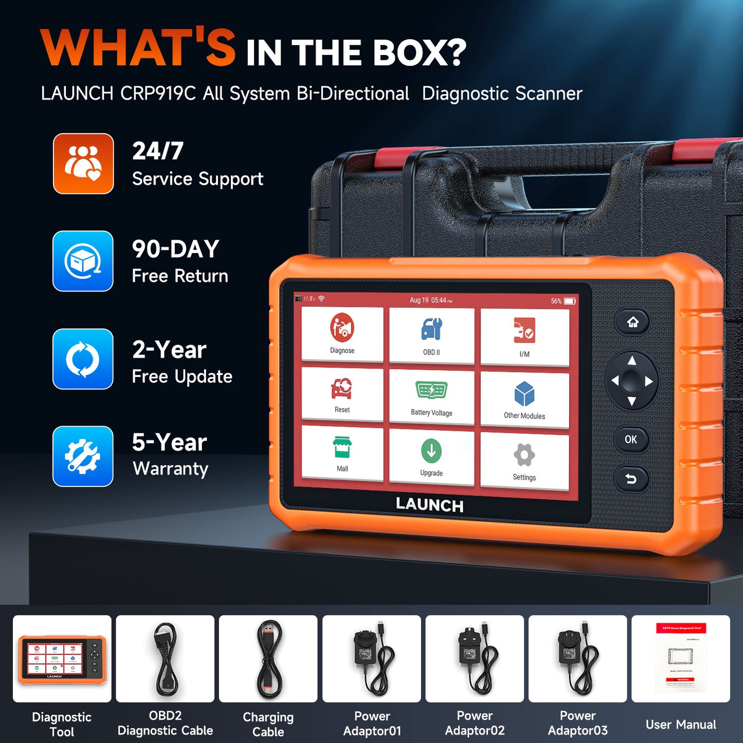 BELOAUTO CRP919C Lite 2025 Full System OBD2 Scanner Diagnostic Tool - Universal All Cars, Bi-directional Contron | Bulk Wholesale