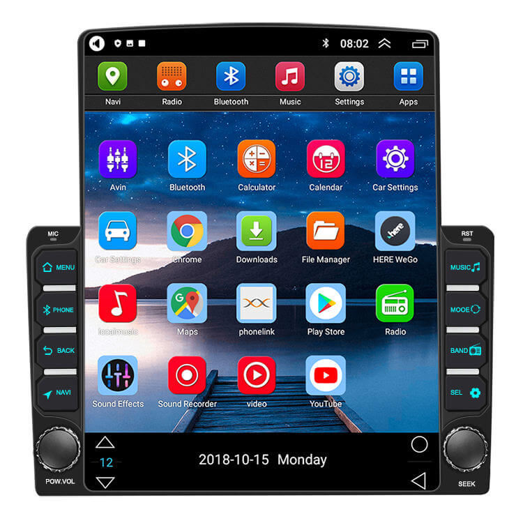 BELOAUTO Tesla-style 9.7" Vertical IPS Car Stereo - Wireless CarPlay, FM Radio & Android 13. WiFi Version