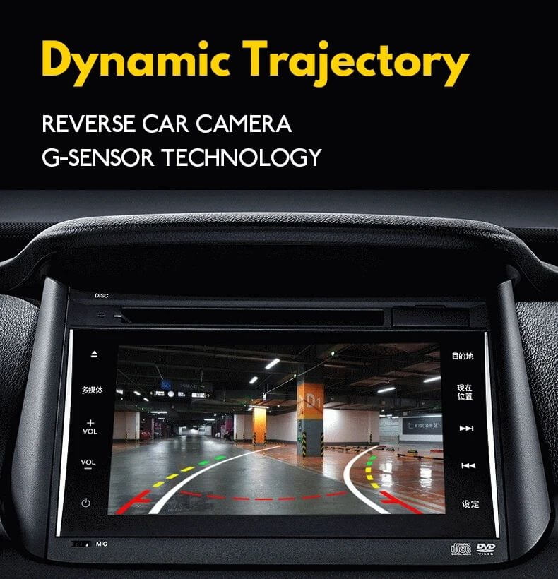 BELOAUTO CCD Reverse Camera with Dynamic Trajectory - 170° Wide Angle, IP68 & Parking Guidelines
