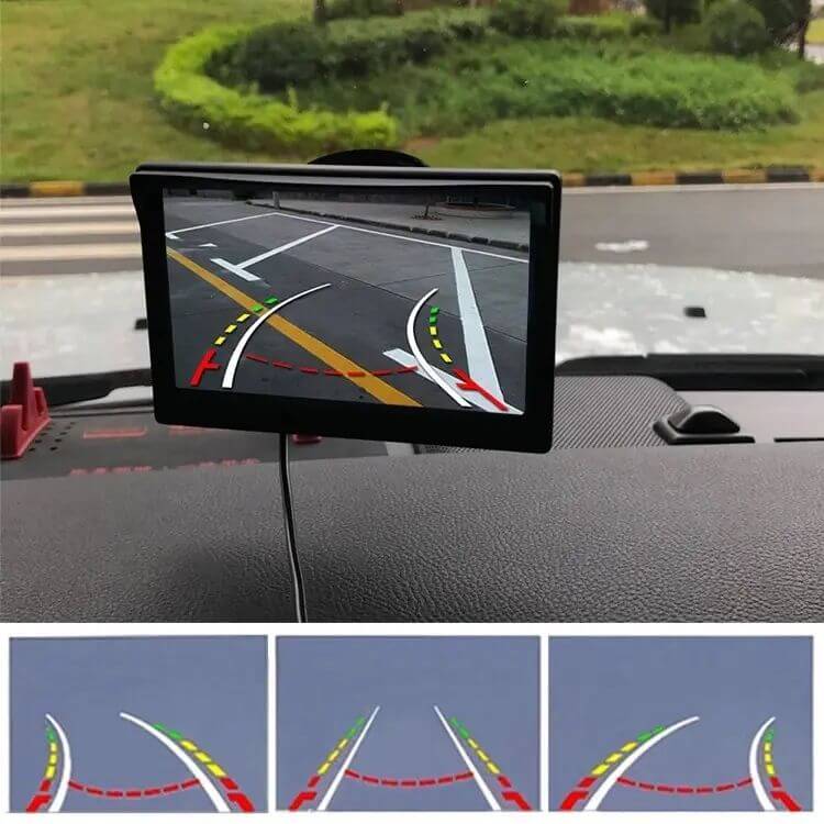 BELOAUTO CCD Reverse Camera with Dynamic Trajectory - 170° Wide Angle, IP68 & Parking Guidelines
