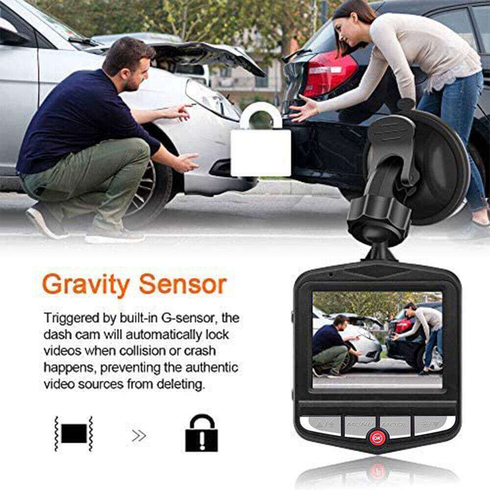 BELOAUTO 2.4" HD Dual Channel Dash Cam - 1080K Front + 720P Rear, G-Sensor, Night Version | B2B Wholesale