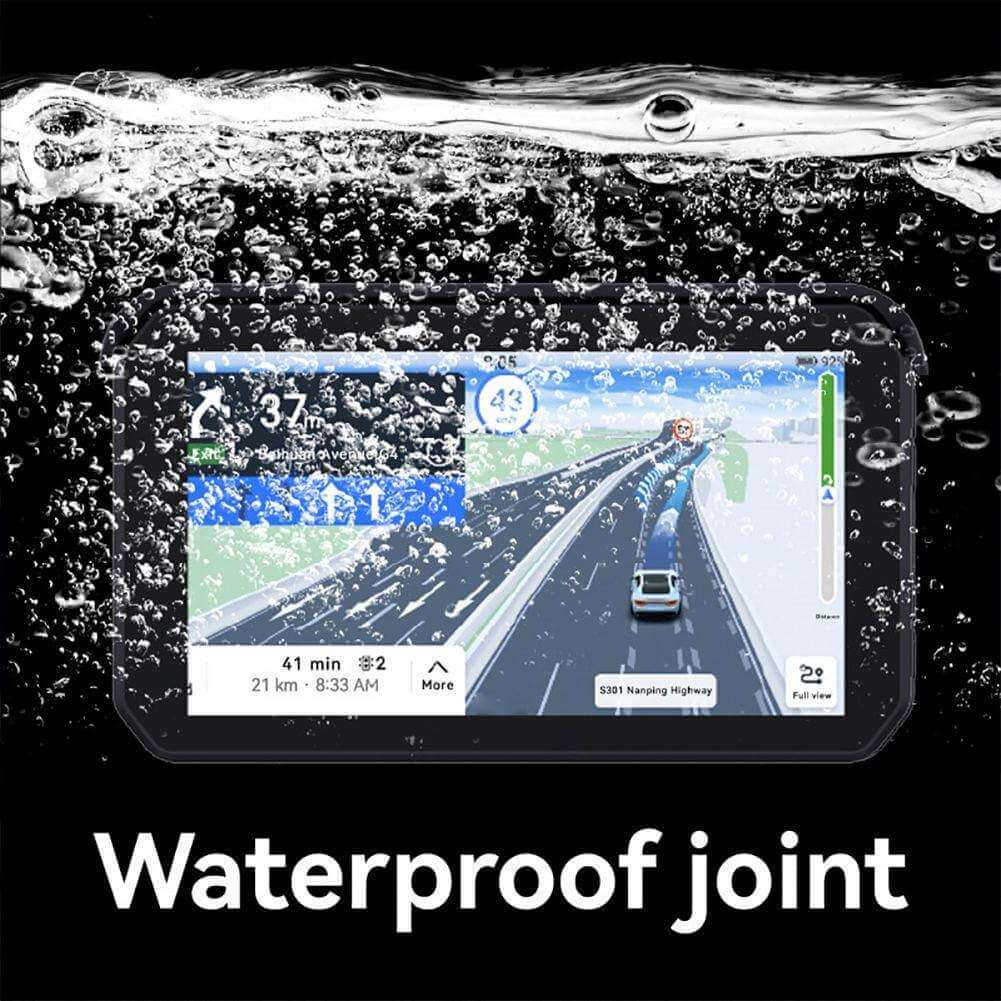 BELOAUTO 5" Motorcycle CarPlay Screen/ Dash Cam - Waterproof, Vibration-Proof & Wireless