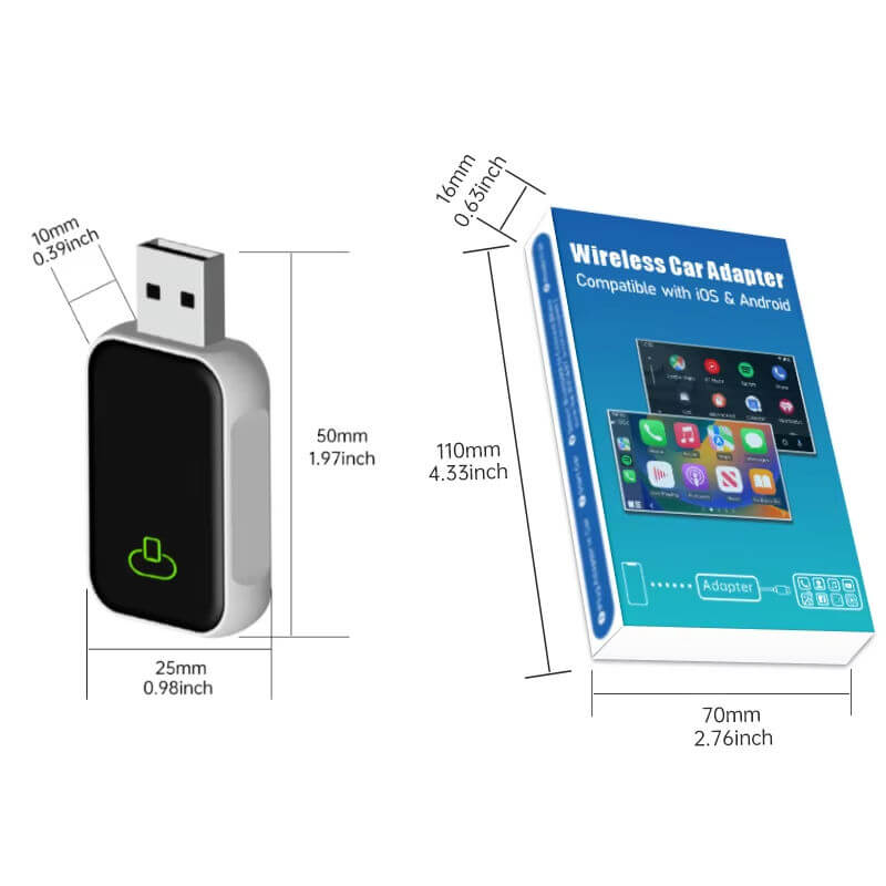 BELOAUTO Pro 2-in-1 CarPlay Android Auto Adapter - USB-C & USB-A Ports, Dual Band WiFi | Bulk Order