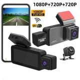 BELOAUTO 3.39" FHD Triple Channel Dash Cam | 1080P Three-Way Recording | WiFi App Control | Bulk Order