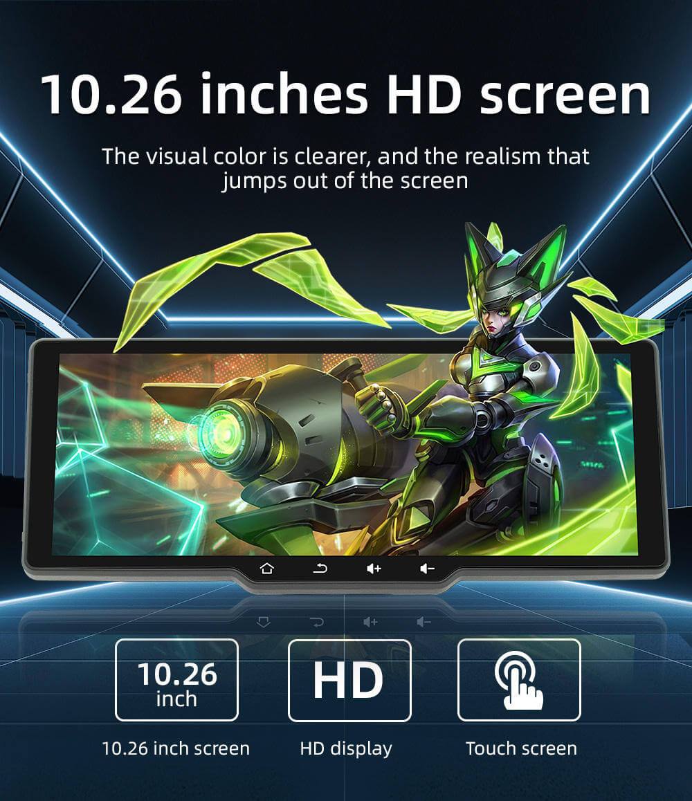 BELOAUTO 10.26" Portable CarPlay Display with Buttons - Plug & Play, HD Touchscreen | B2B Wholesale
