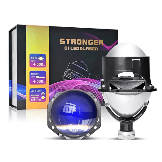 BELOAUTO 2.5" Bi-LED Projector Headlight - 6500K White Light , Non-Destructive Installation , Custom 6-Core Harness | B2B Bulk Order