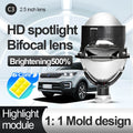 BELOAUTO 2.5" Bi-LED Projector Headlight - 6500K White Light , Non-Destructive Installation , Custom 6-Core Harness | B2B Bulk Order