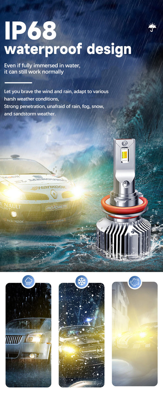 BELOAUTO 60w Dual color Car Led Headlight Bulb - IP68 Waterproof, 6000k,OEM,ODM | Bulk Order