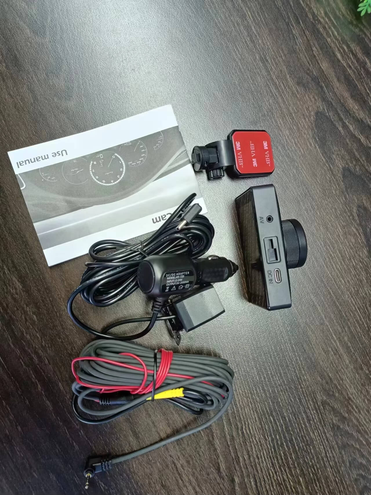 BELOAUTO 3" HD Dual Channel Dash Cam - 4K Front + 1080P Rear, WiFi, Bluetooth, GPS | B2B Wholesale