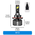 BELOAUTO 50w Car Led Headlight Bulb - IP68 Waterproof, 6000k | Bulk Order