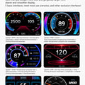 BELOAUTO 3.5" Universal Car HUD - OBD2+GPS+Slope Meter, Speed Alarm | Commercial Grade