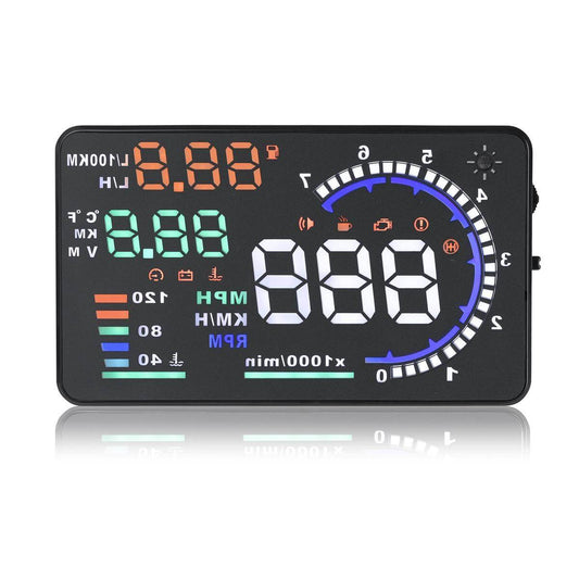 BELOAUTO 5.5'' OBD2 HUD Car Head up Display - LED Windshield Projector, Speed Voltage Alarm | OEM Custom