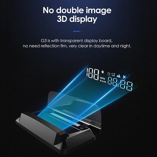 BELOAUTO Windshield Projector LCD Digital HUD - Light Sensor, 3D Display,Plug and Play | B2B Wholesale